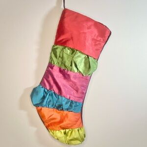 Kingsbury Home Colorblock Christmas Stocking